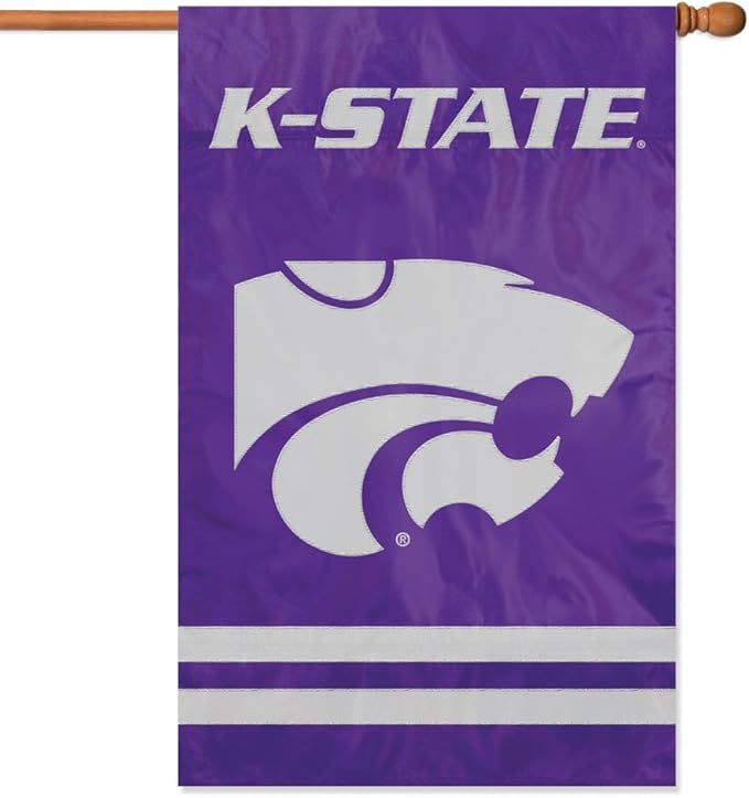 kansas state wildcats ncaa applique banner flag (44x28)